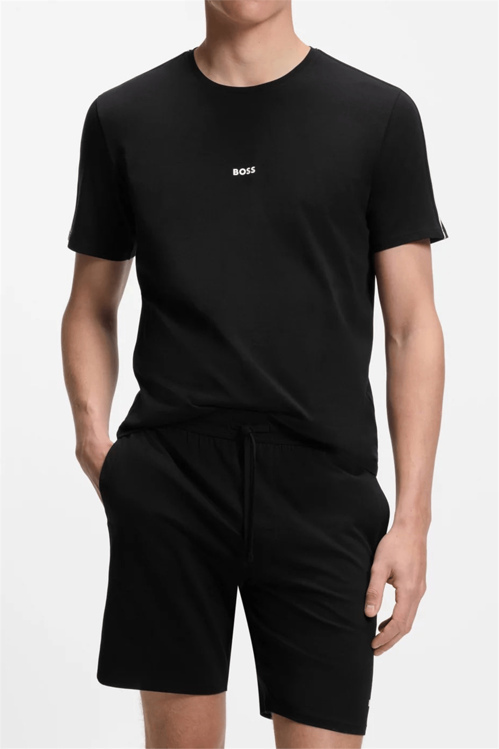 Boss Unique T-Shirtt Erkek Pijama Üstü Siyah