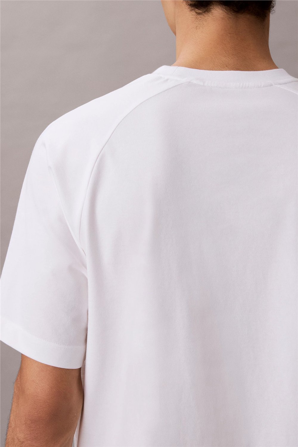 Calvin Klein Active Top Erkek Bisiklet Yaka T-Shirt Beyaz