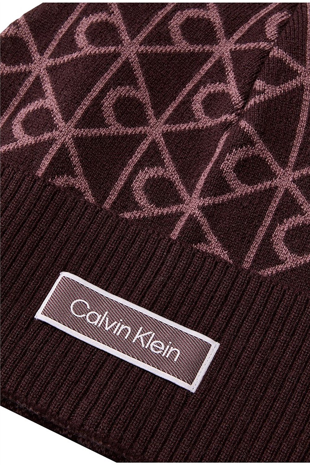 Calvin Klein Aop Jcq﻿ Wool Beanie Kadın Bere Siyah