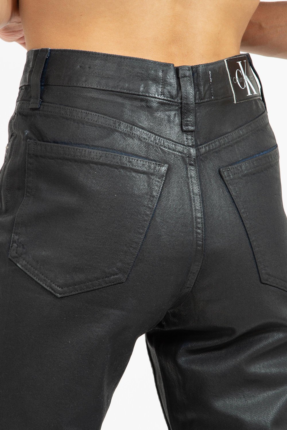 Calvin Klein Authentic Slim Straight Kadın Jean Pantolon Lacivert