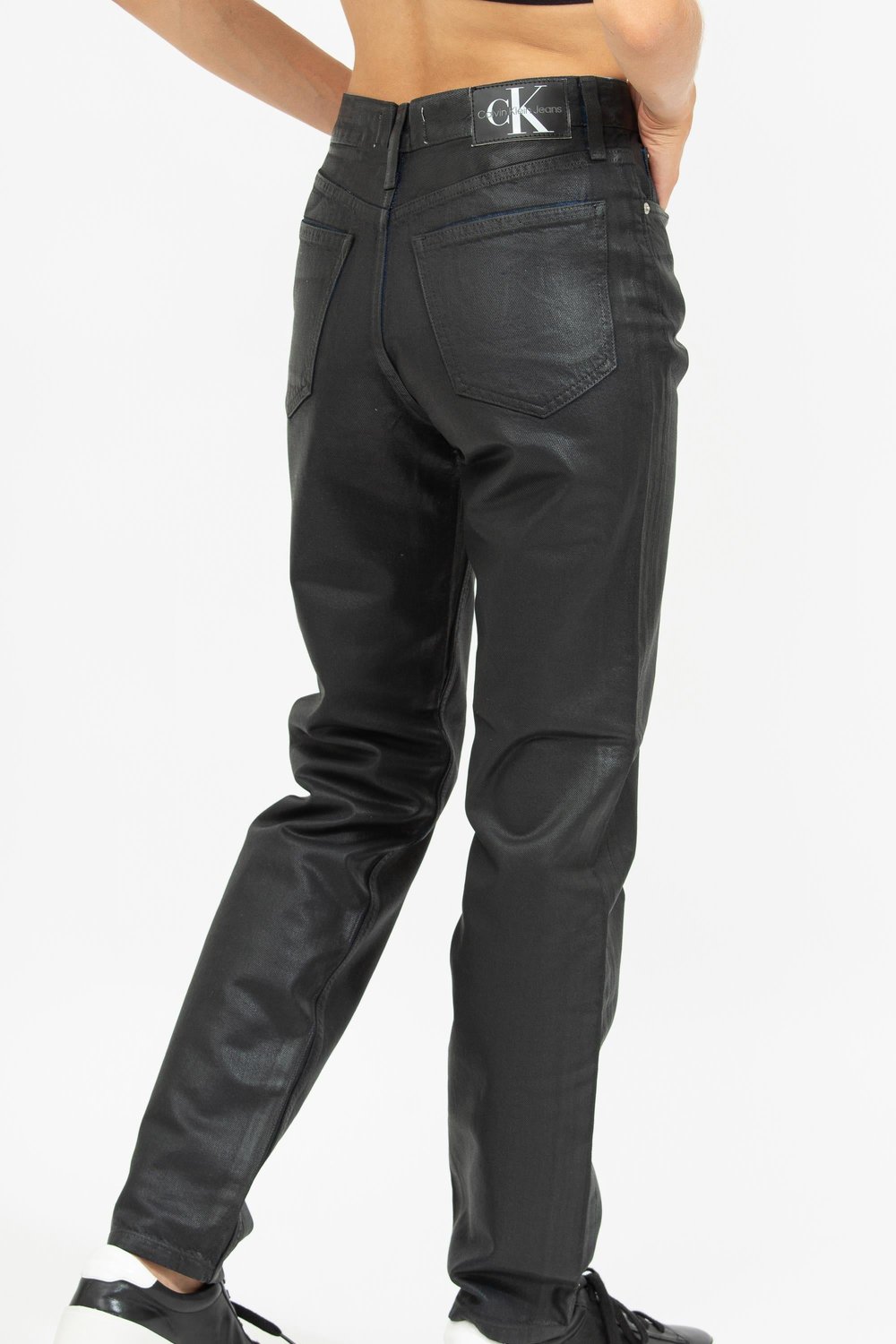 Calvin Klein Authentic Slim Straight Kadın Jean Pantolon Lacivert