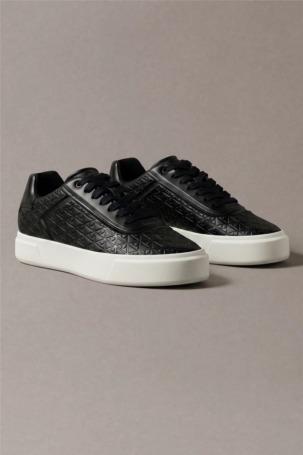 Calvin Klein Basket Cup Oxf Lup Hf Aop Lth Erkek Sneaker Gümüş