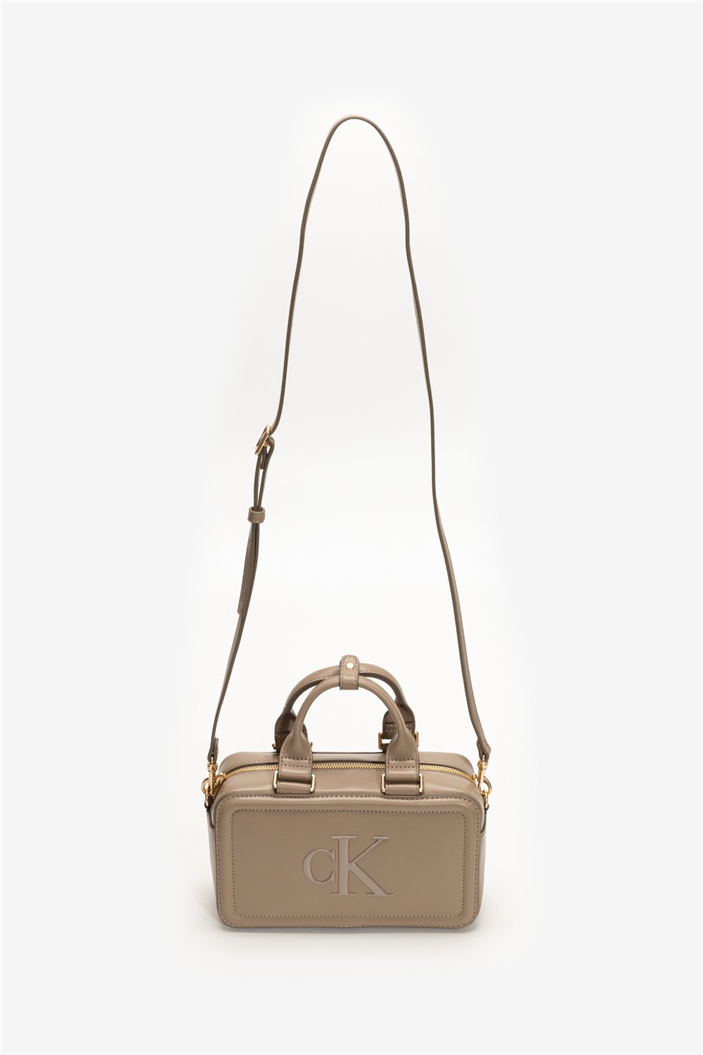 Calvin Klein Bold CK Elongated Tote Kadın Mini Omuz Çantası Kahverengi