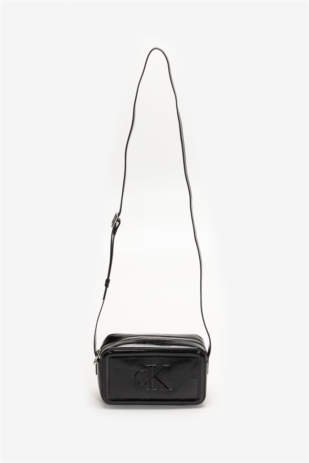 Calvin Klein Bold CK Metallic Camera Bag Kadın Mini Omuz Çantası Siyah