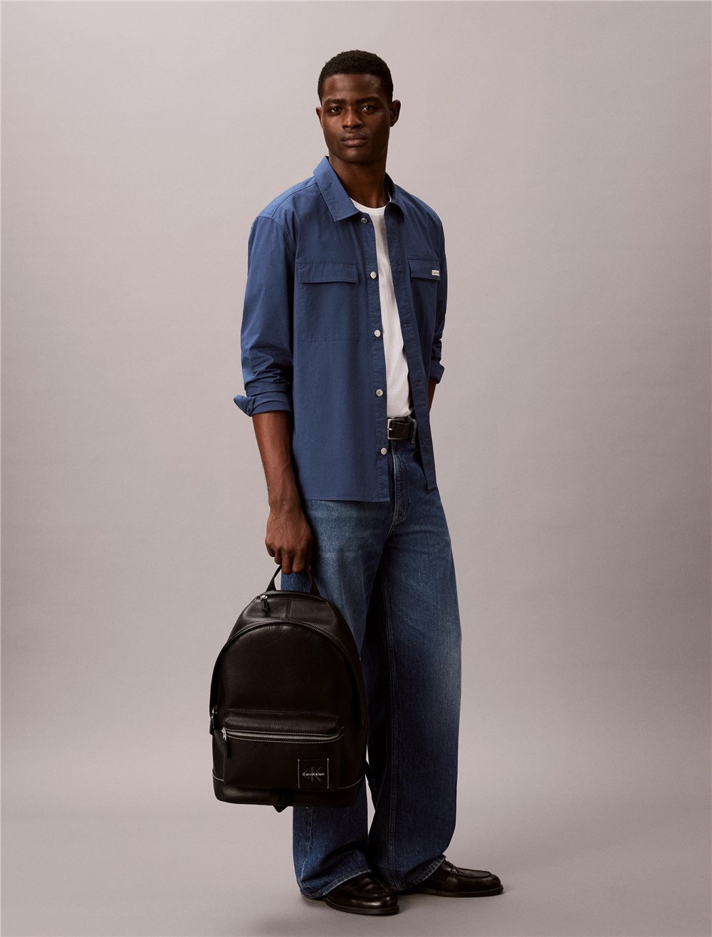 Calvin Klein Bold Pebble Round Backpack Erkek Sırt Çantası Siyah