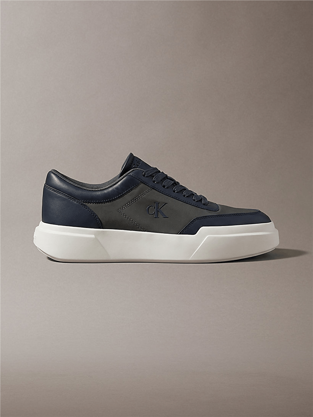 Calvin Klein Chunky Cups Laceup Oxf Mix Mat Erkek Sneaker Siyah
