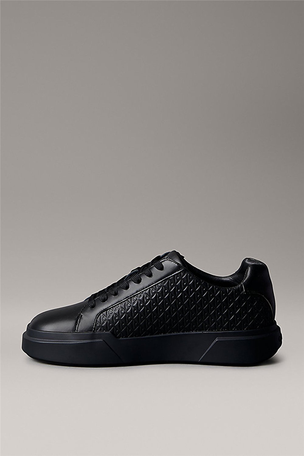 Calvin Klein Chunky Cupsole Laceup Lth Aop Erkek Sneaker Siyah
