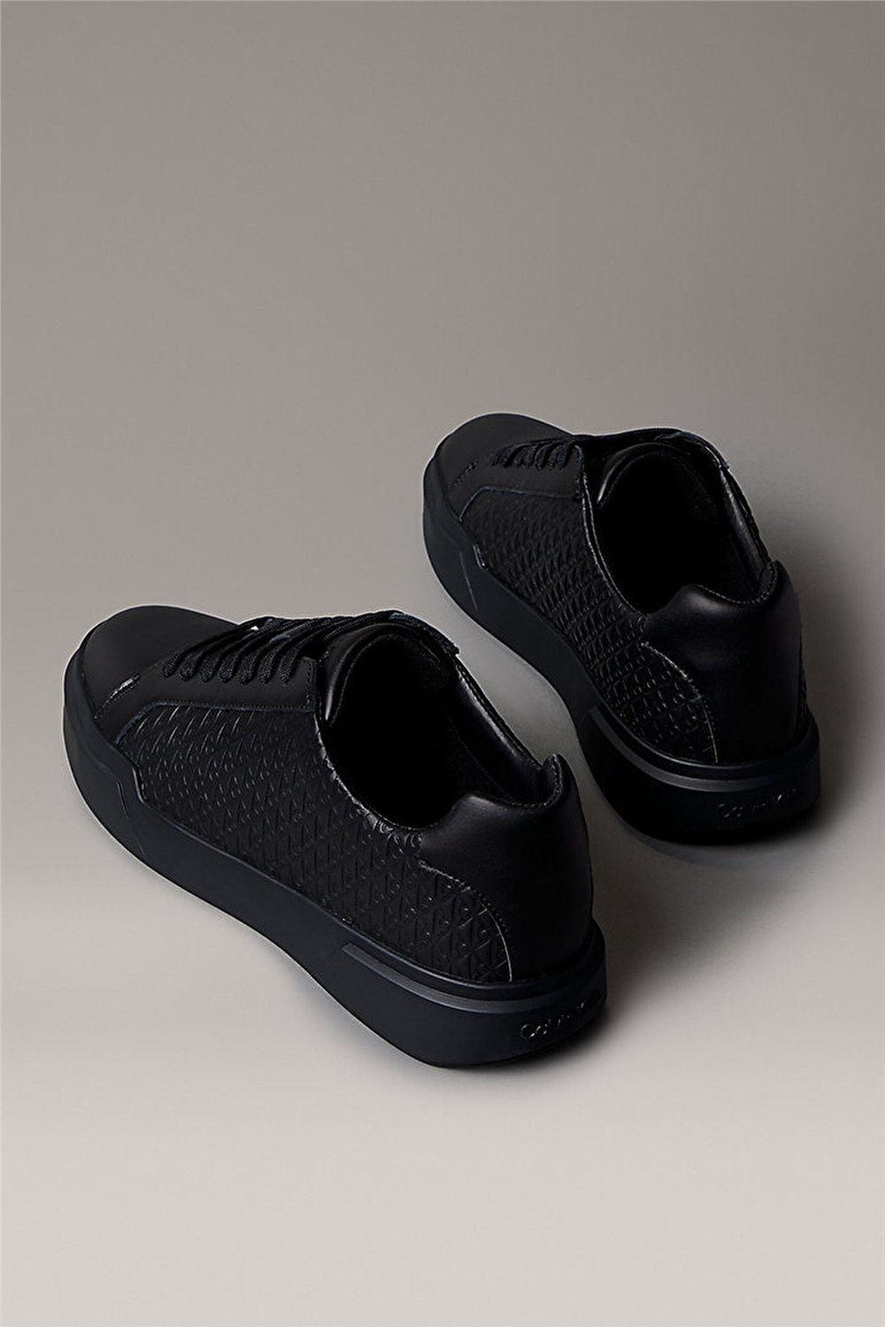 Calvin Klein Chunky Cupsole Laceup Lth Aop Erkek Sneaker Siyah