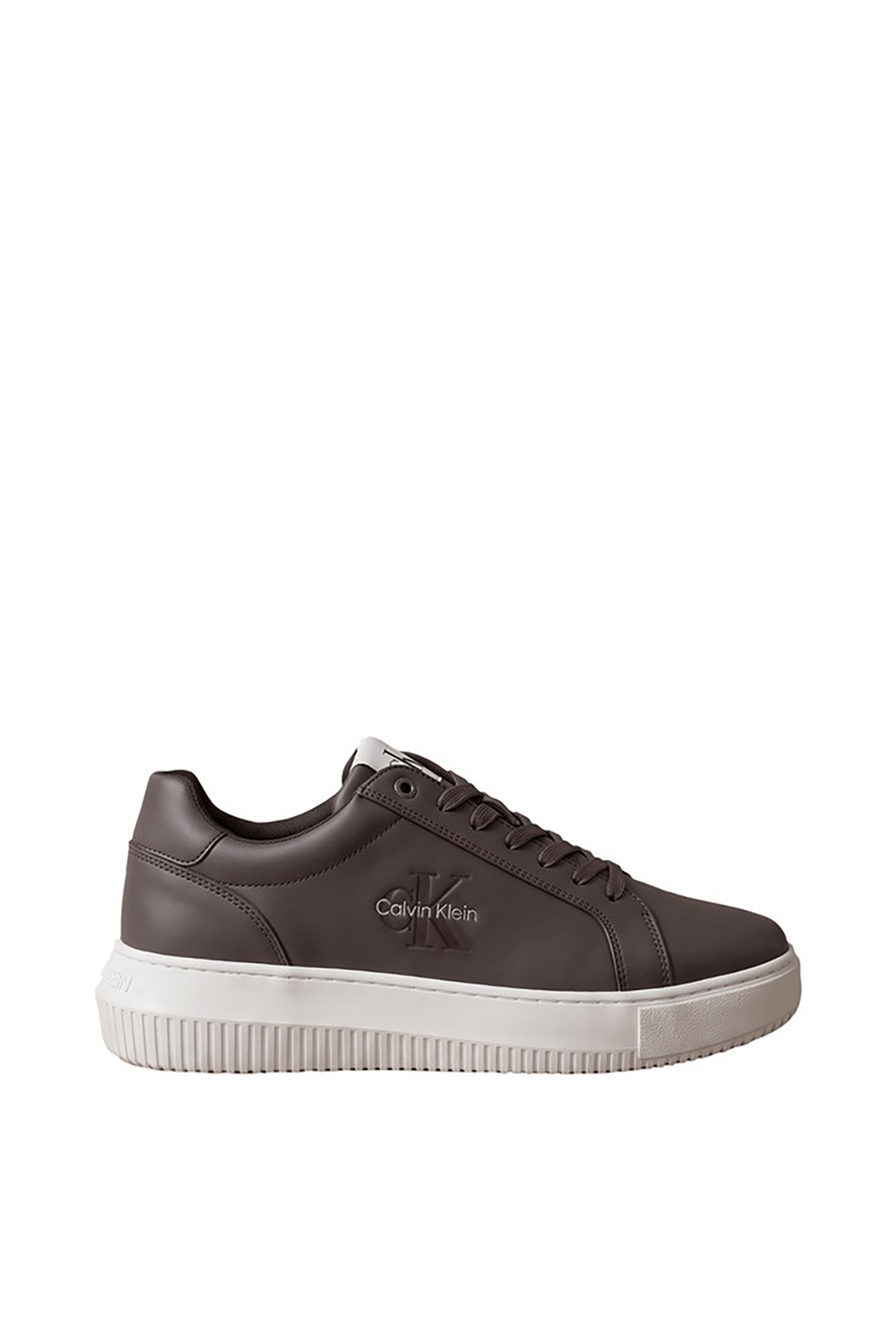 Calvin Klein Chunky Cupsole Mono Lth Erkek Sneaker Kahverengi