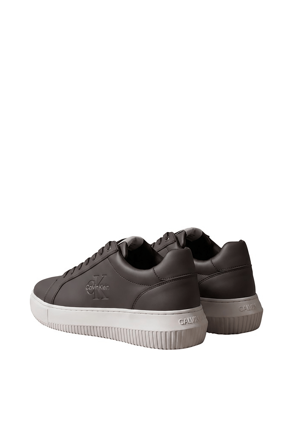 Calvin Klein Chunky Cupsole Mono Lth Erkek Sneaker Kahverengi
