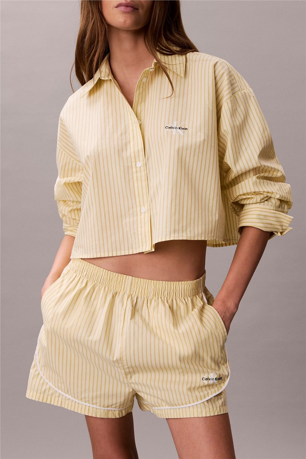 Calvin Klein Ck Graphic Poplin Tr Kadın Pijama Altı Beyaz