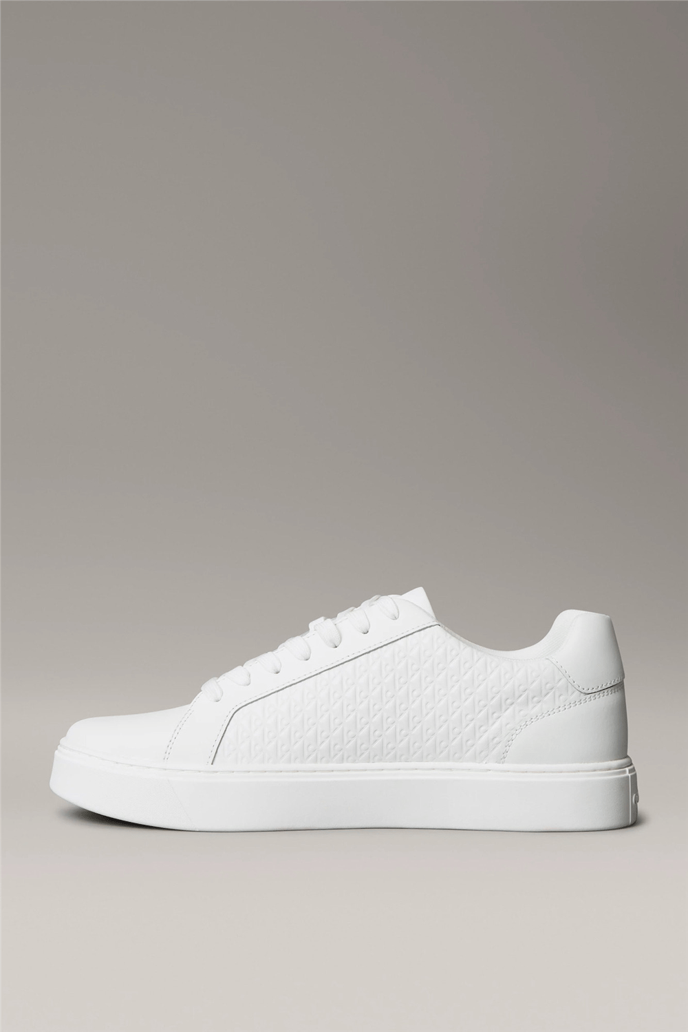 Calvin Klein Classic Cupsole Laceup Aop Erkek Sneaker Beyaz