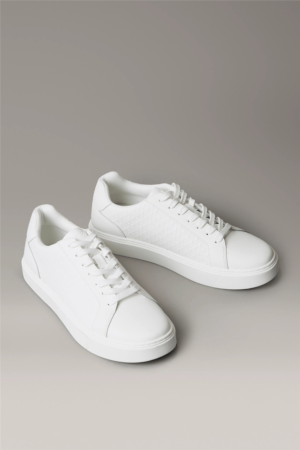 Calvin Klein Classic Cupsole Laceup Aop Erkek Sneaker Beyaz