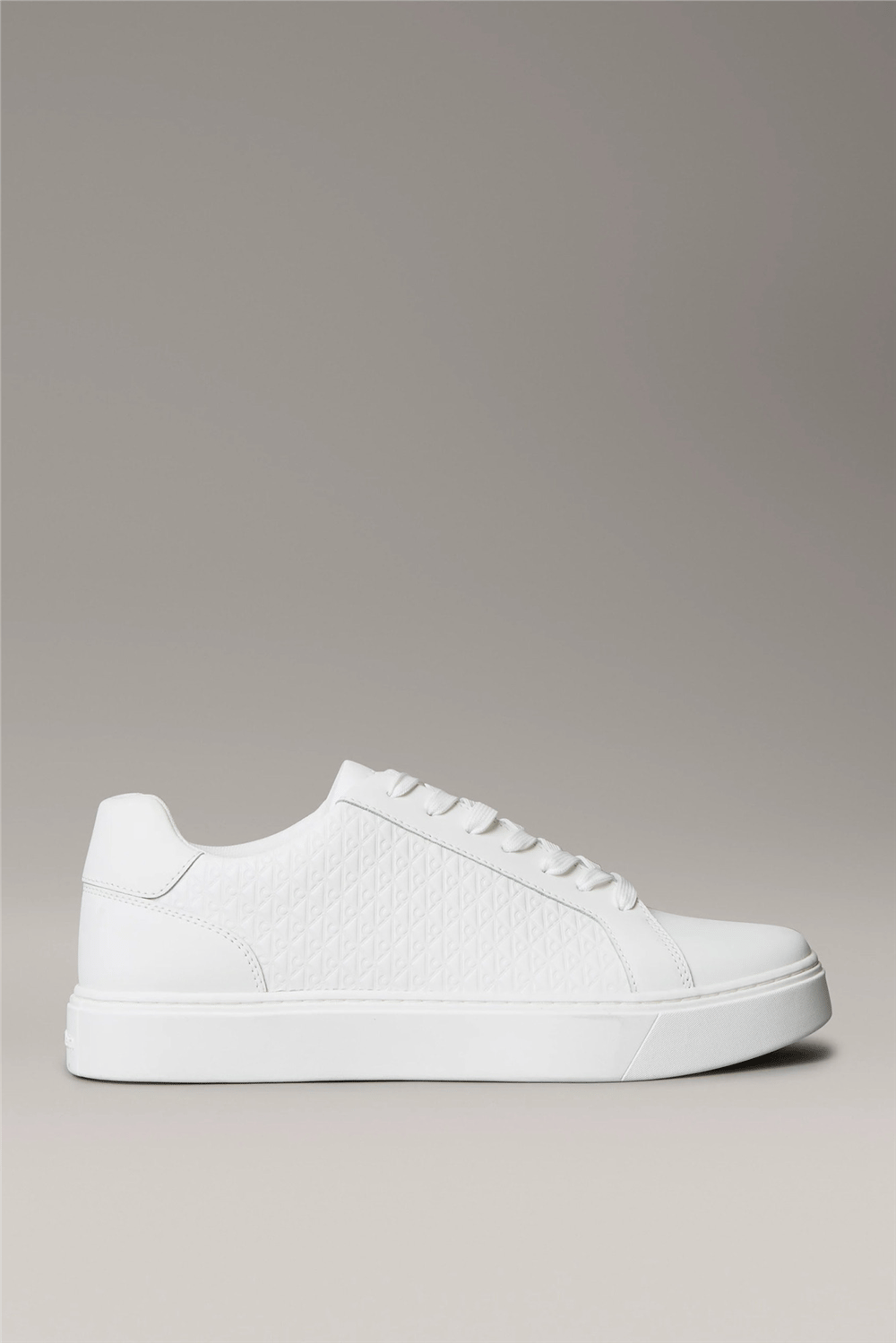 Calvin Klein Classic Cupsole Laceup Aop Erkek Sneaker Beyaz