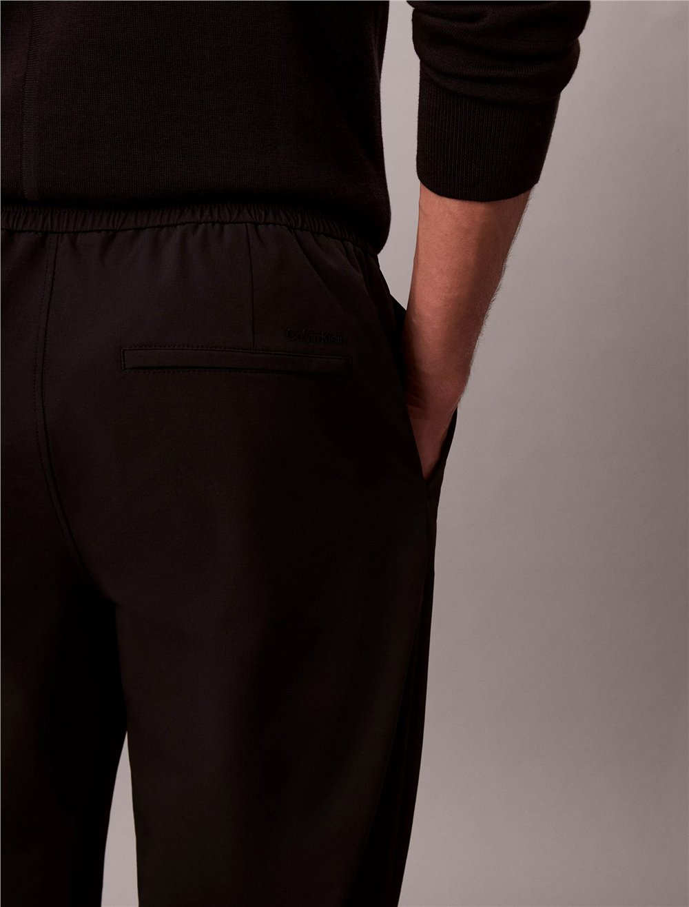 Calvin Klein Classic Tech Elastic Erkek Jogger Pantolon Siyah