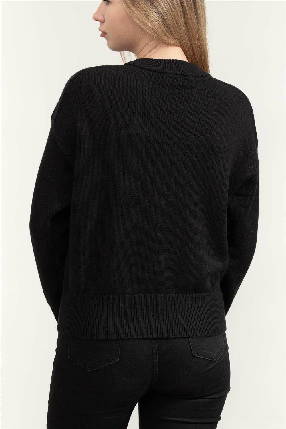 Calvin Klein Cotton Graphic Pullover Kadın Triko