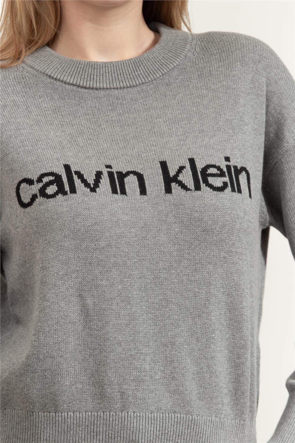 Calvin Klein Cotton Graphic Pullover Kadın Triko