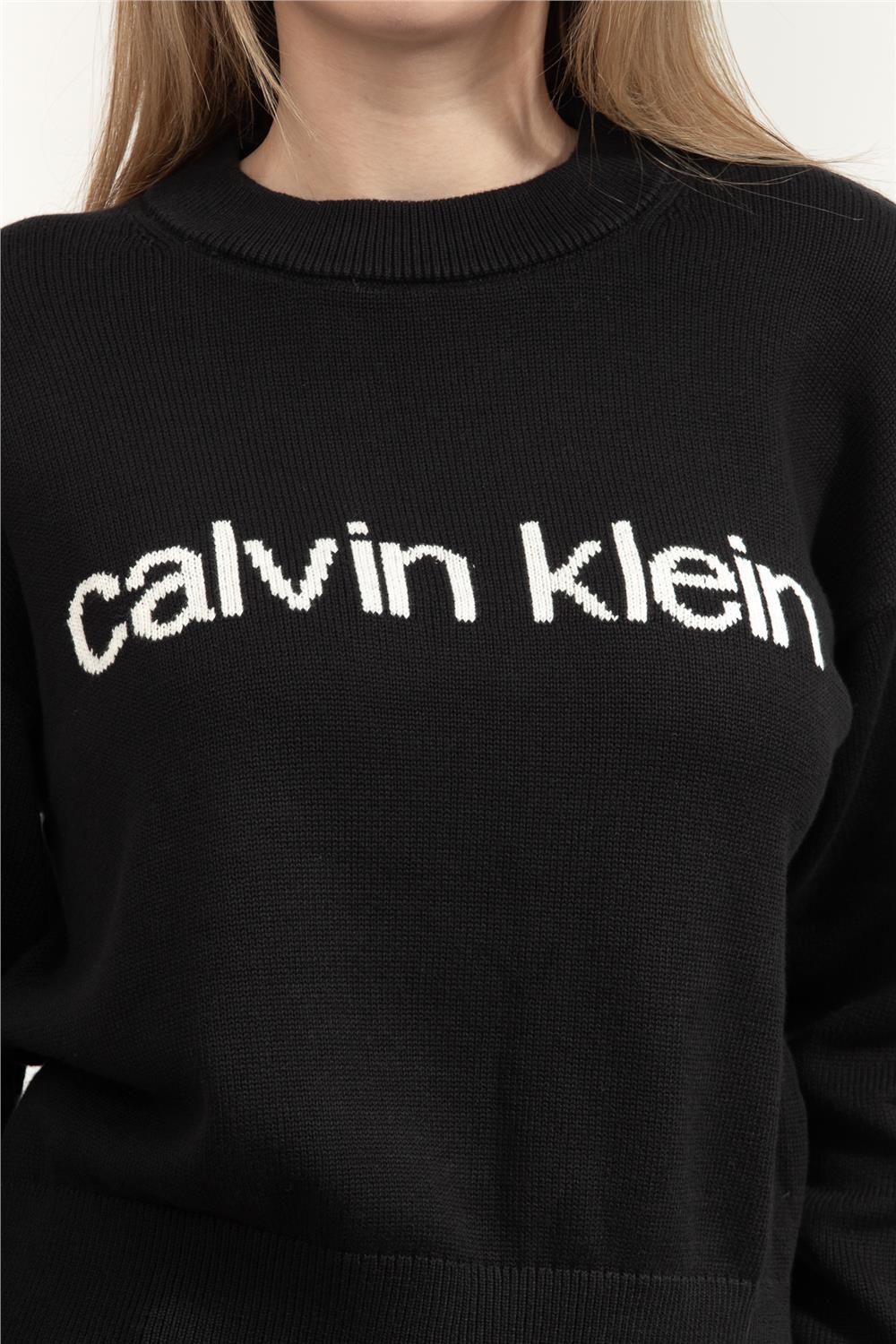 Calvin Klein Cotton Graphic Pullover Kadın Triko