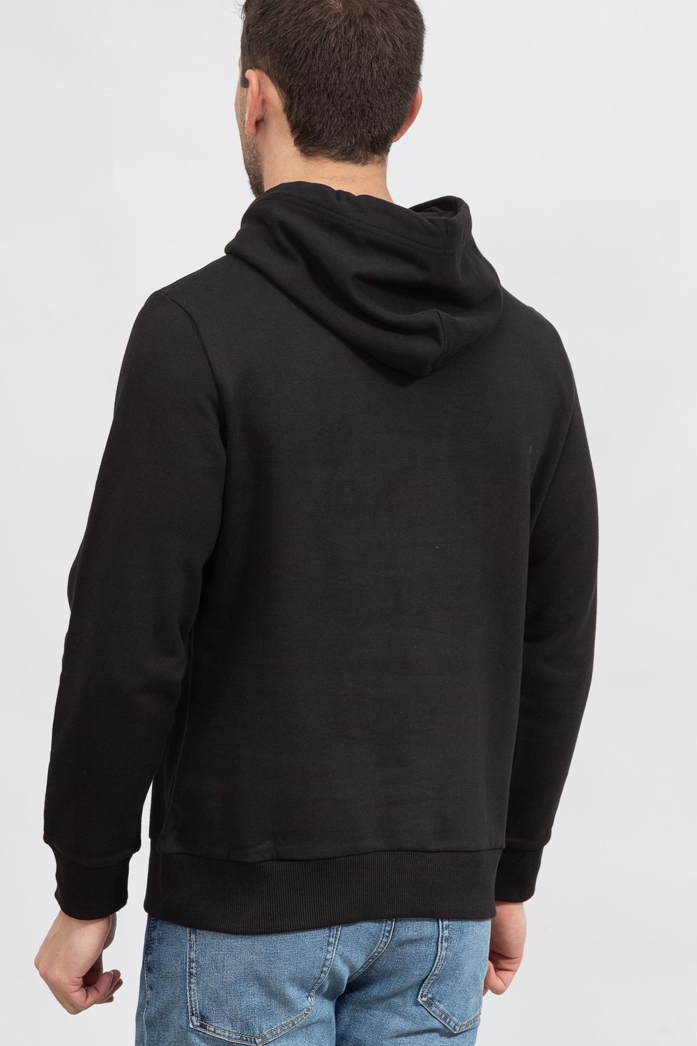 Calvin Klein Disrupted Lacquer Logo Hoodie Erkek Kapüşonlu Sweatshirt Siyah
