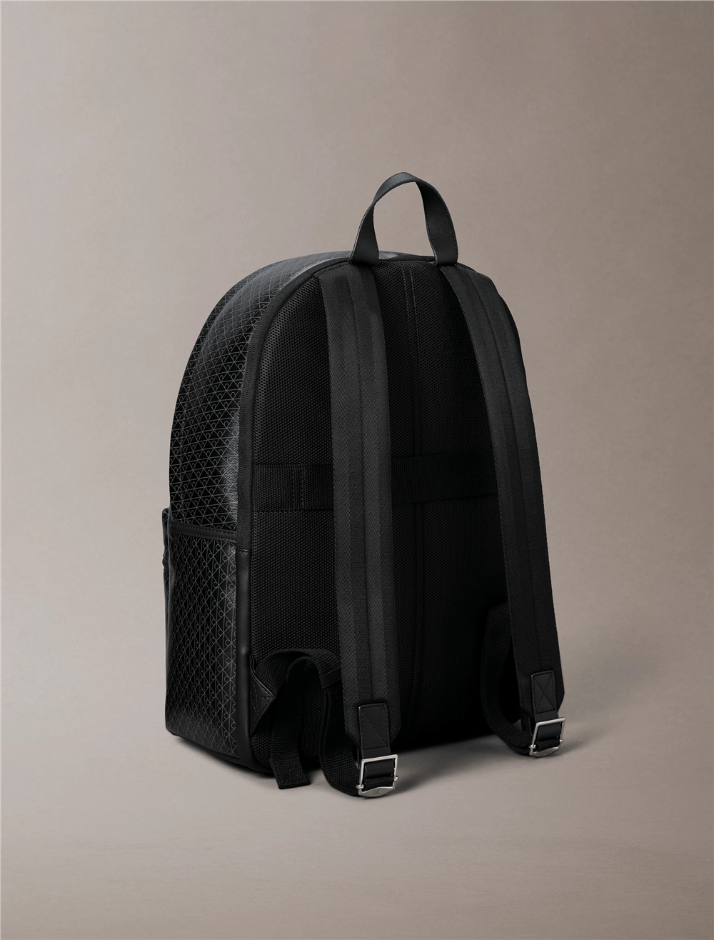 Calvin Klein Emblem Aop Coated Canvas Campus Erkek Sırt Çantası Siyah