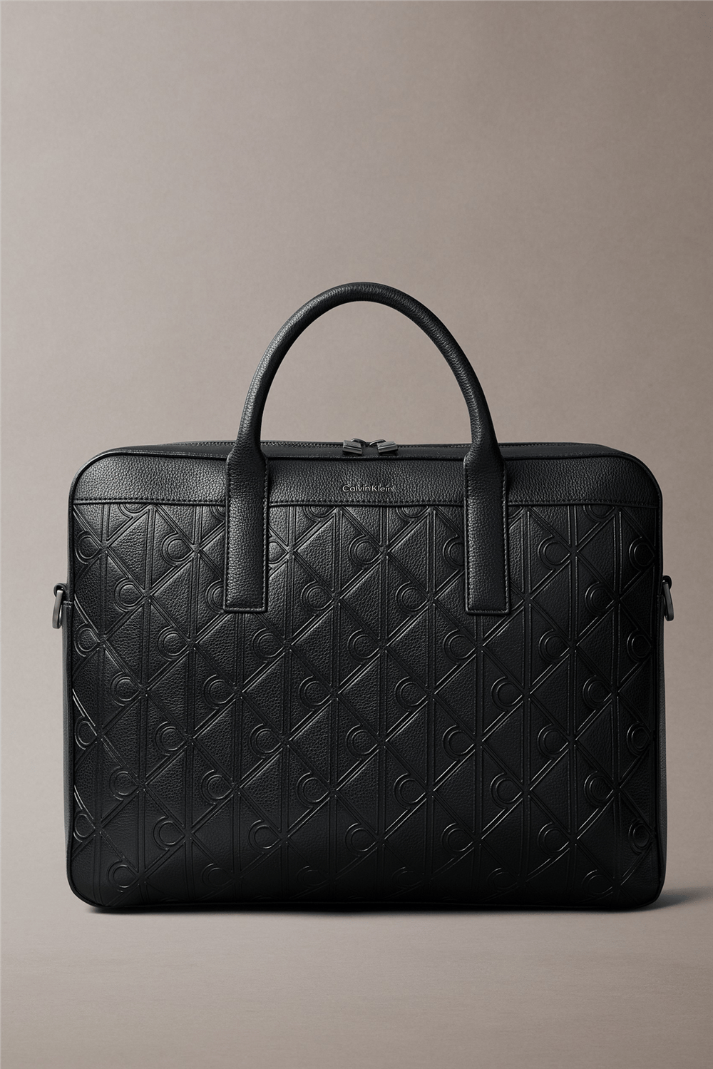Calvin Klein Emblem Aop Deboss Commuter Erkek Bilgisayar Çantası Siyah
