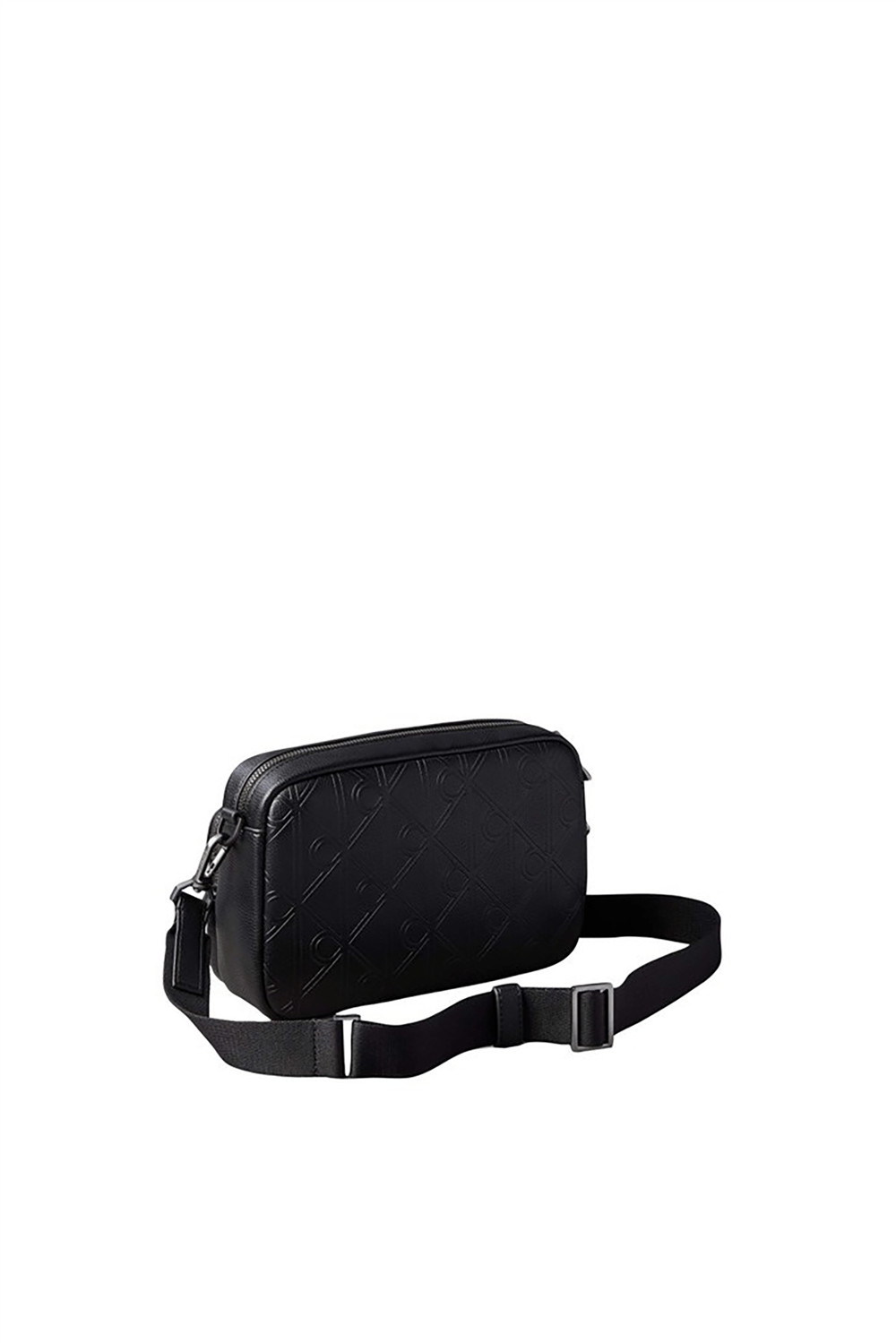 Calvin Klein Emblem Aop Deboss Erkek Reporter Çanta Siyah