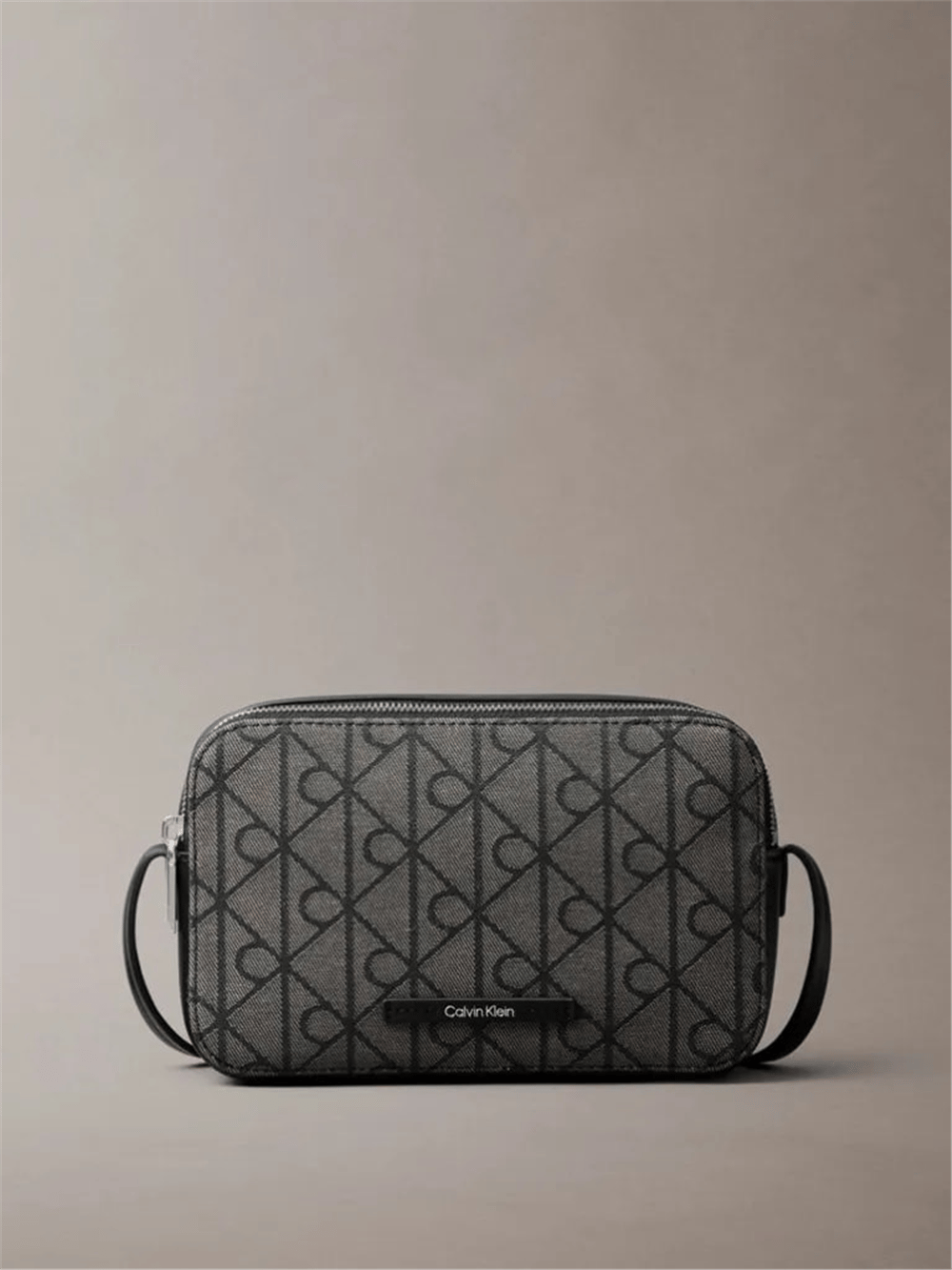 Calvin Klein Emblem Aop Jacquard Camera Bag Kadın Mini Omuz Çantası Yeşil