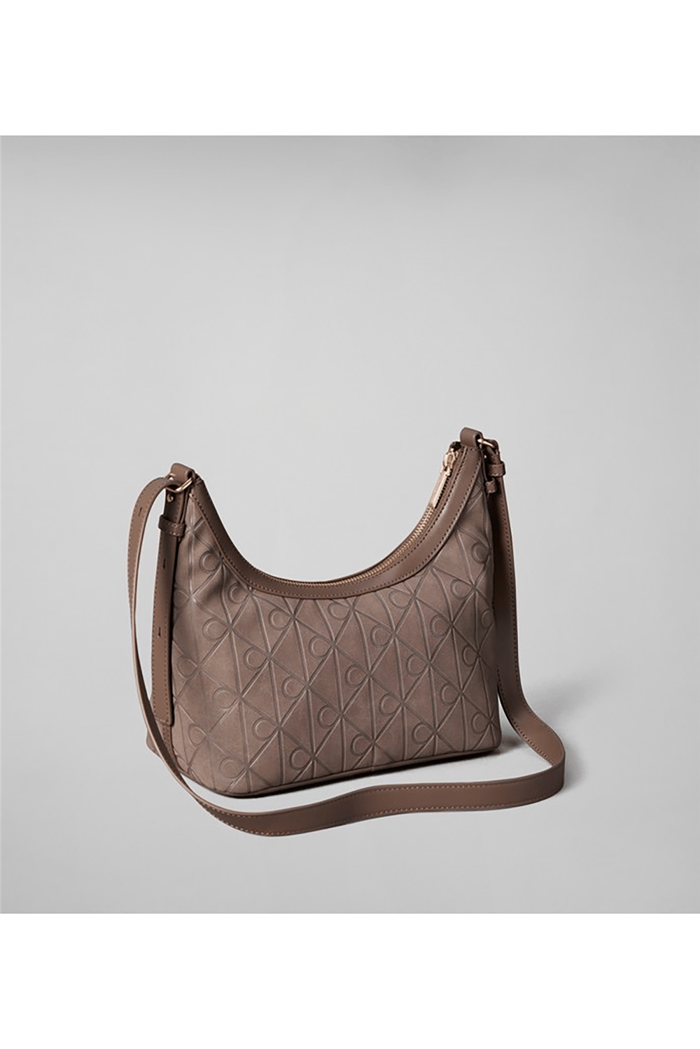 Calvin Klein Emblem Aop Sueded Shoulder Bag Kadın Omuz Çantası