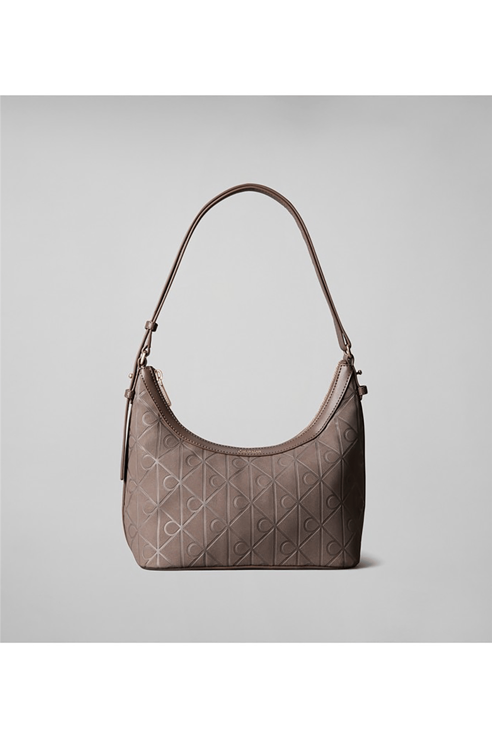 Calvin Klein Emblem Aop Sueded Shoulder Bag Kadın Omuz Çantası