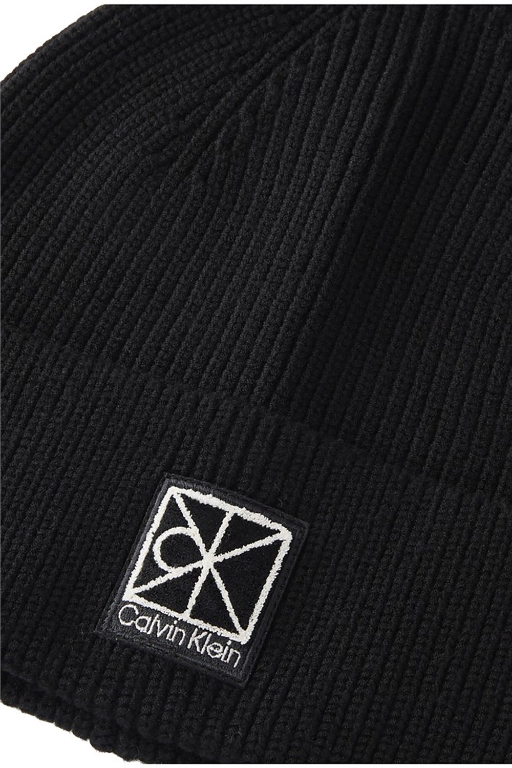 Calvin Klein Emblem Square Ri﻿B Beanie Kadın Bere Siyah