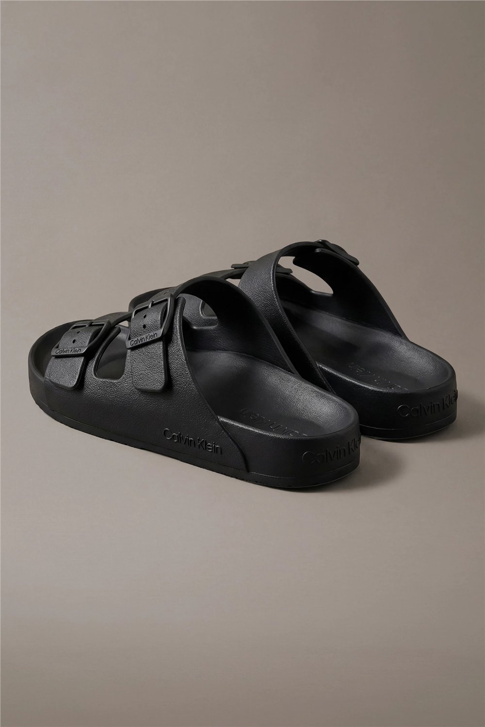 Calvin Klein Ergon Eva Double Bar Erkek Sandalet Siyah