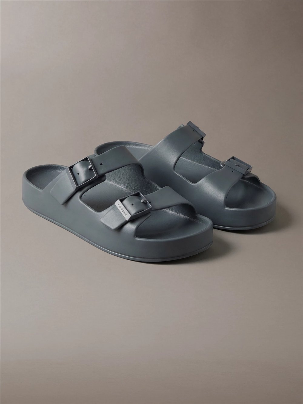 Calvin Klein Ergon Eva Double Bar Erkek Sandalet Gri