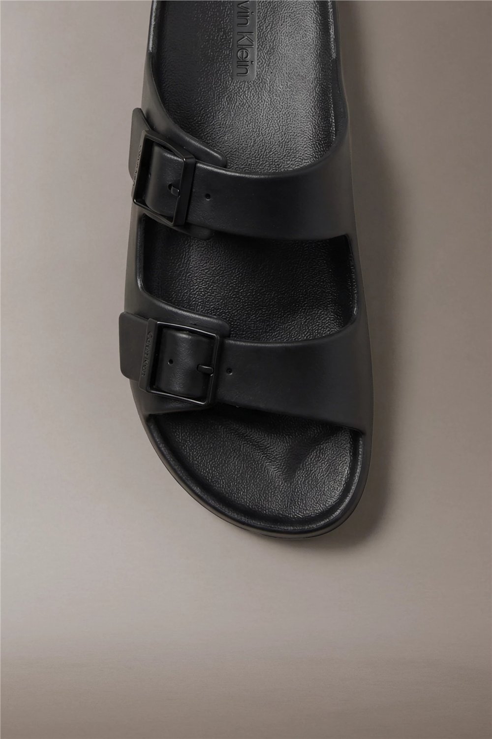 Calvin Klein Ergon Eva Double Bar Erkek Sandalet Siyah