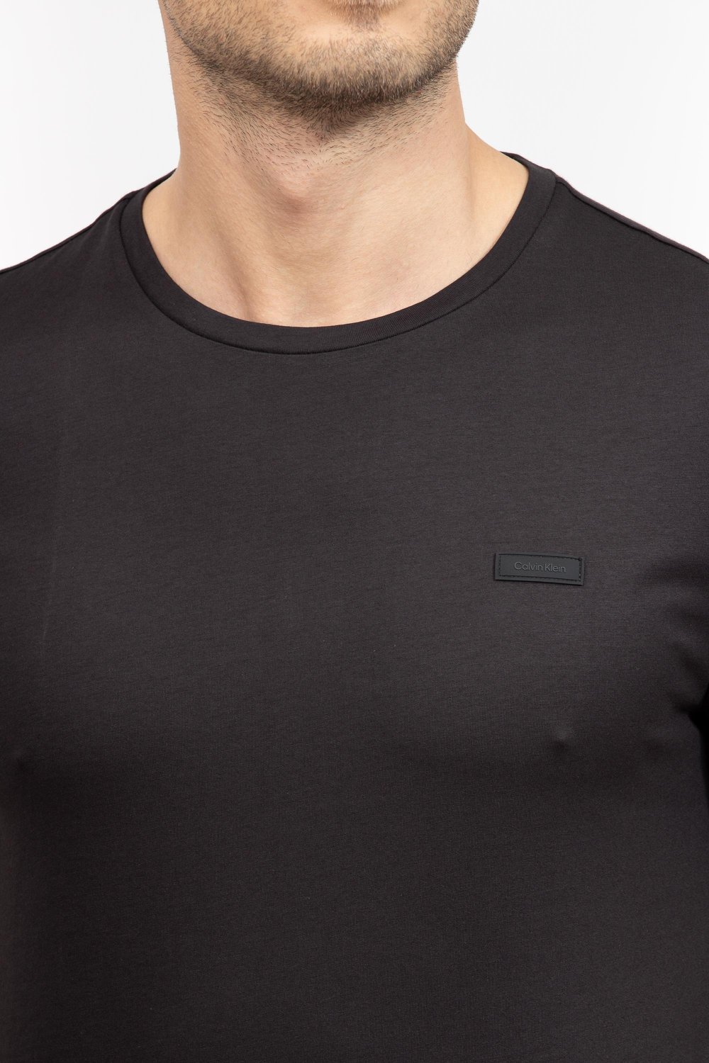Calvin Klein Erkek Bisiklet Yaka T-Shirt Siyah