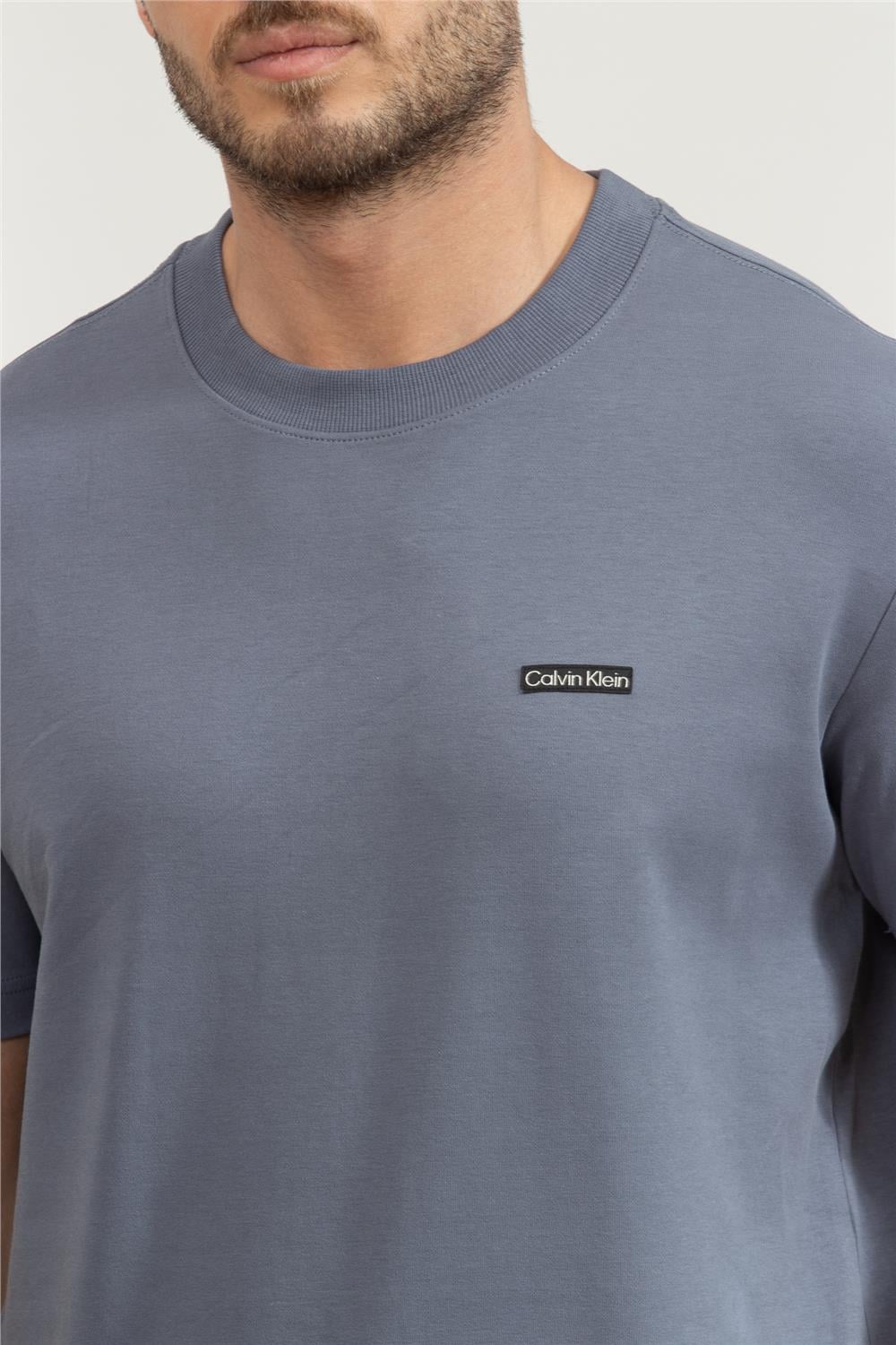 Calvin Klein Erkek Bisiklet Yaka T-Shirt Gri