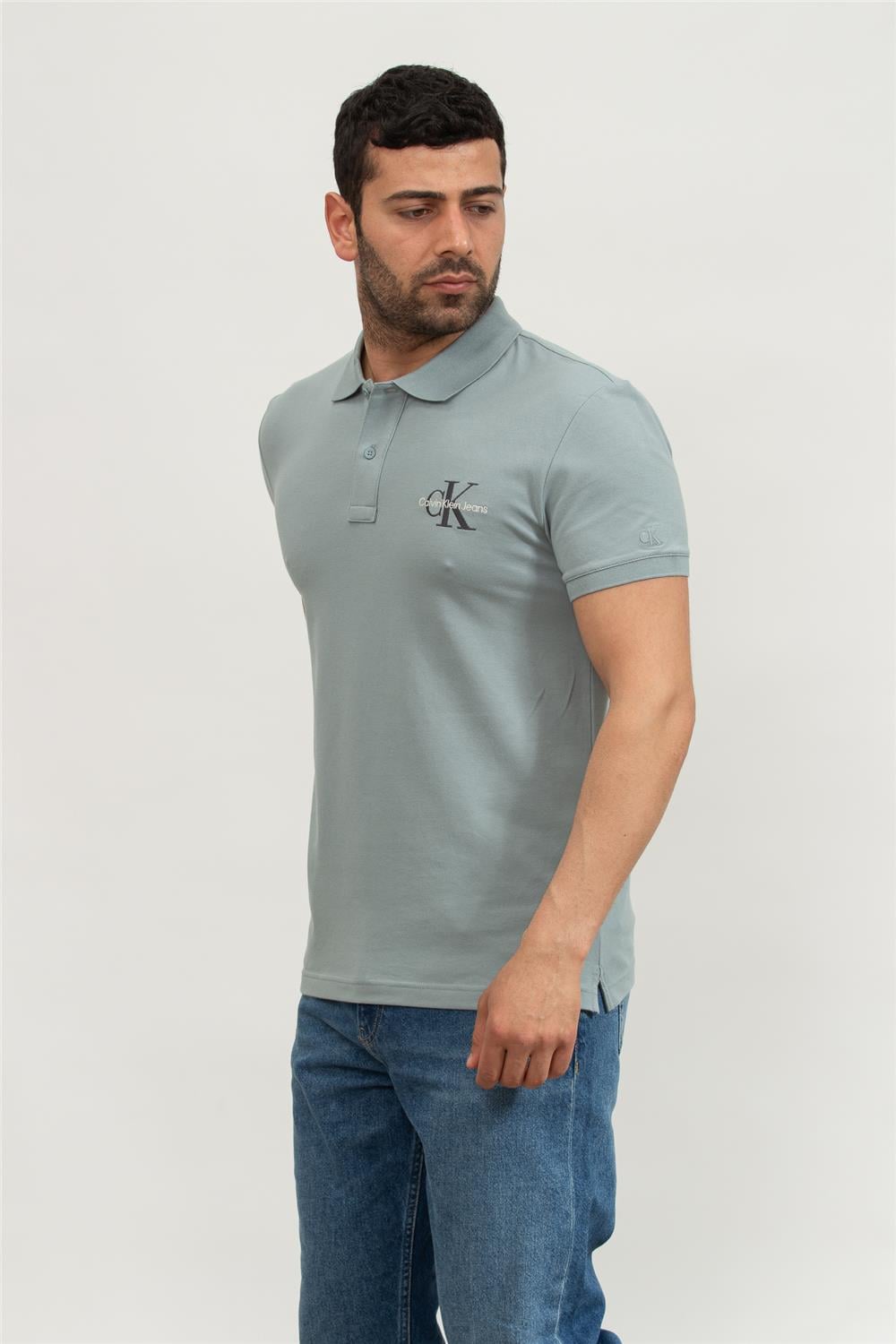 Calvin Klein Erkek Polo Yaka T-Shirt Yeşil