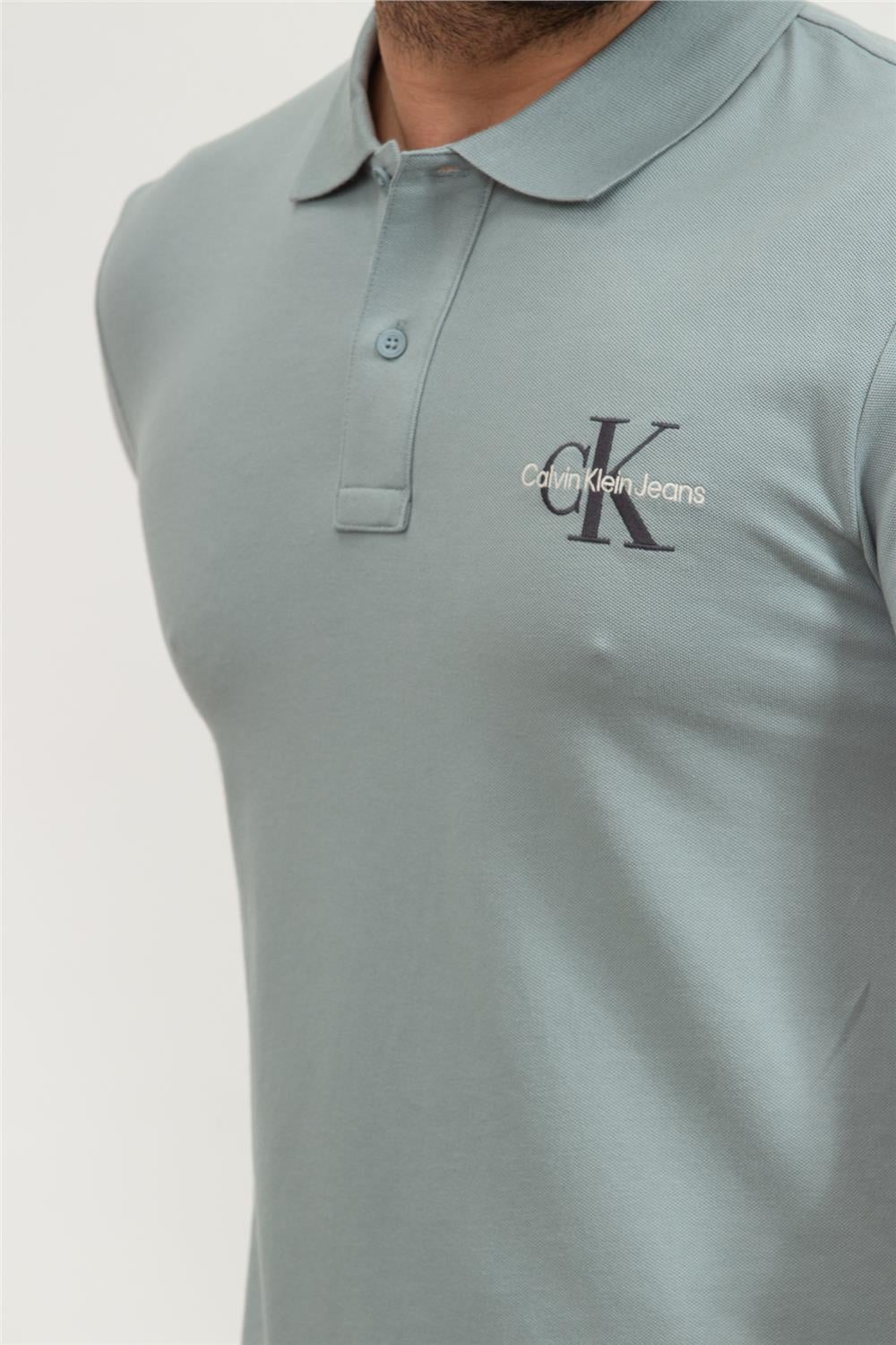 Calvin Klein Erkek Polo Yaka T-Shirt Yeşil