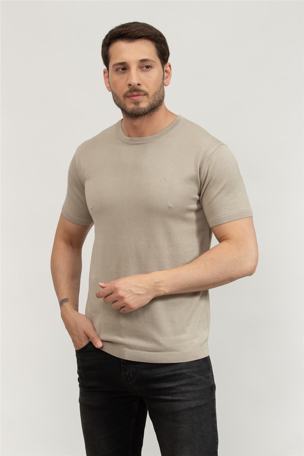 Calvin Klein Erkek Triko Bej