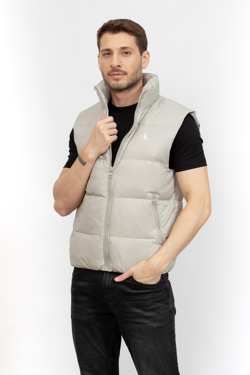 Calvin Klein Erkek Yelek Gri