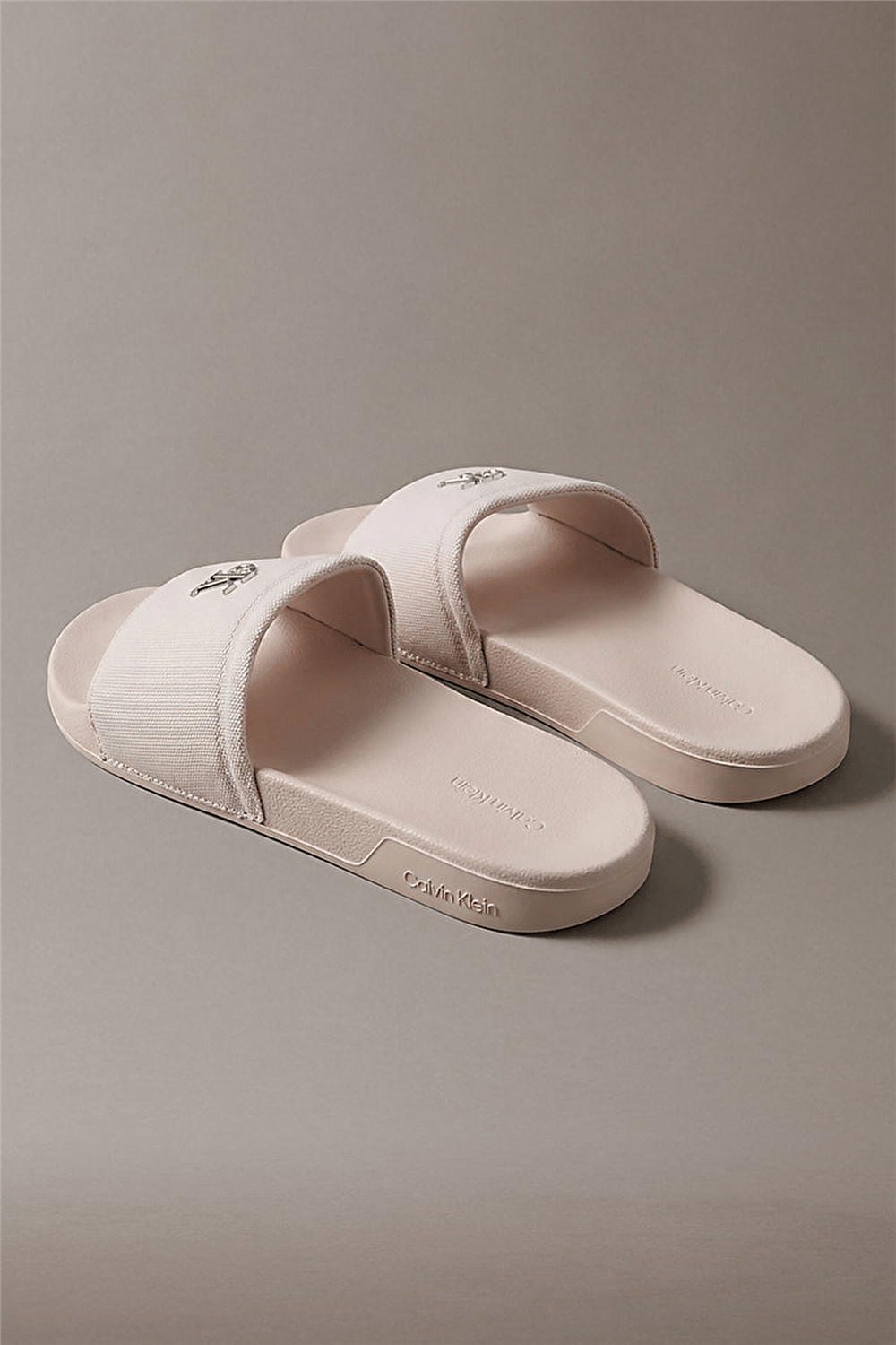 Calvin Klein Ess Slide Canvas Hdw Kadın Terlik Bej