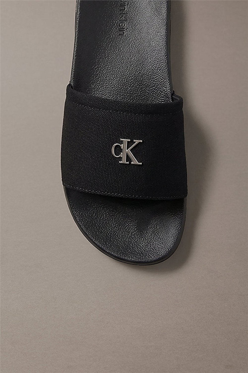 Calvin Klein Ess Slide Canvas Hdw Kadın Terlik Siyah