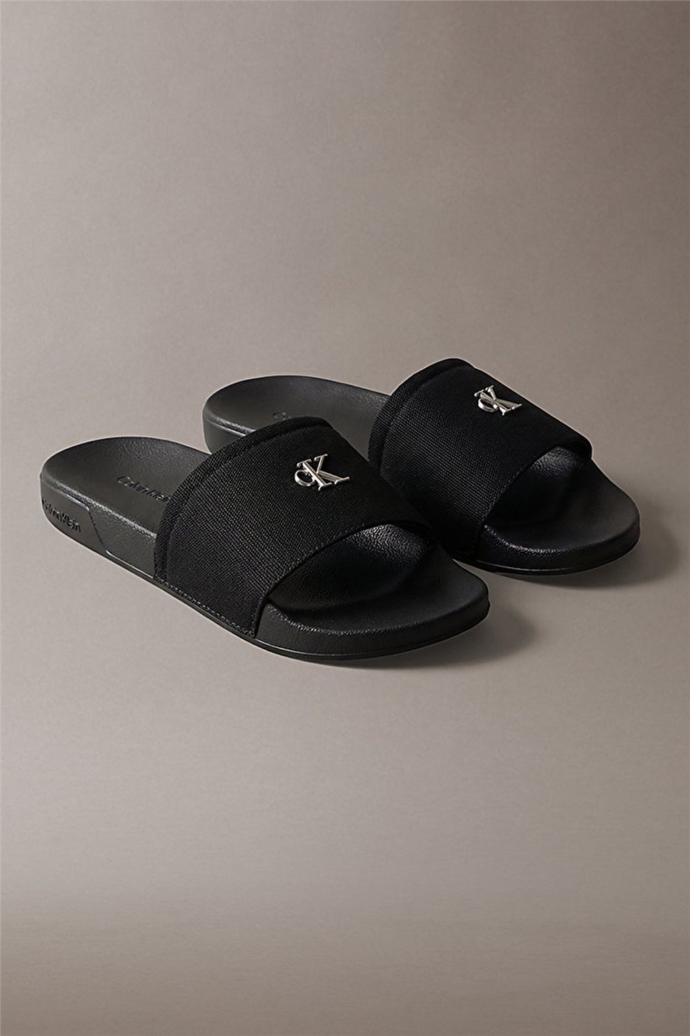 Calvin Klein Ess Slide Canvas Hdw Kadın Terlik Siyah