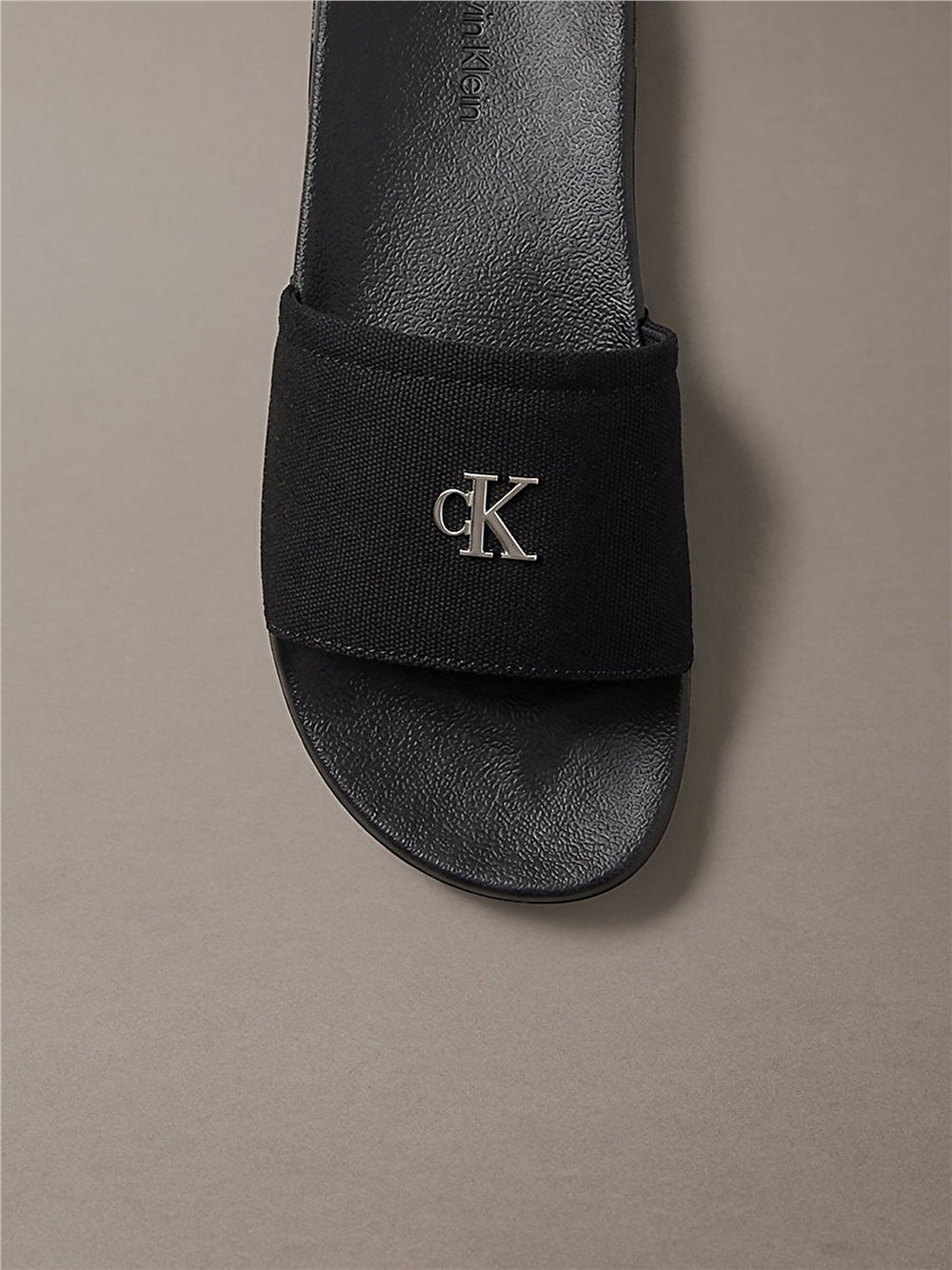 Calvin Klein Ess Slide Canvas Hdw Kadın Terlik Siyah