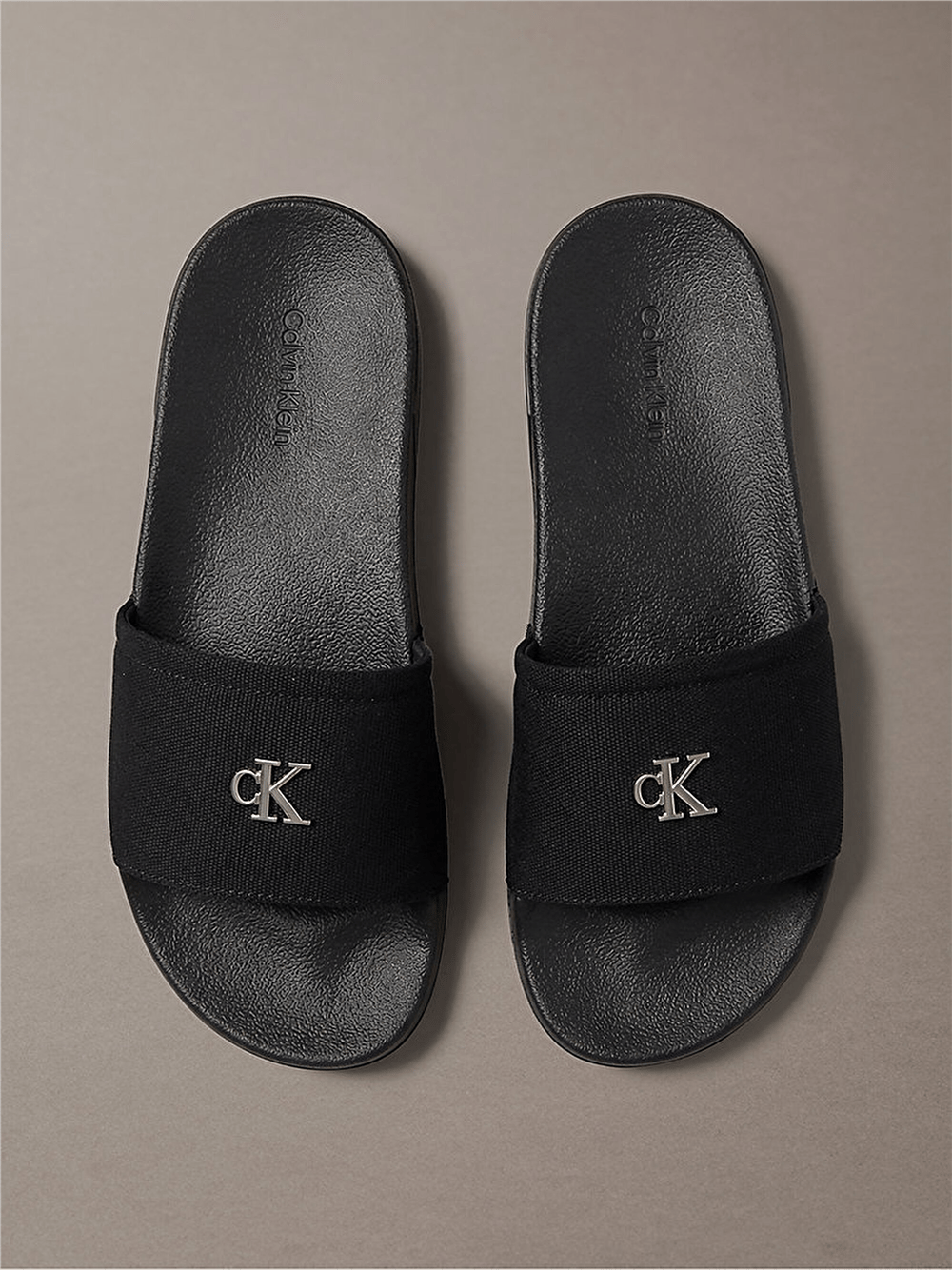 Calvin Klein Ess Slide Canvas Hdw Kadın Terlik Siyah