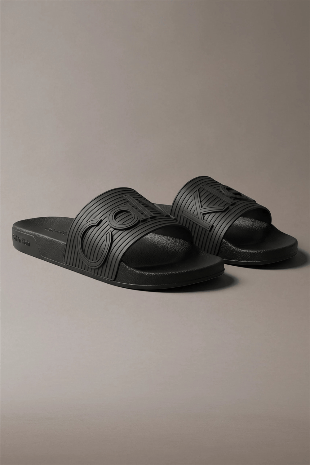 Calvin Klein Ess Slide Texture Erkek Terlik Siyah