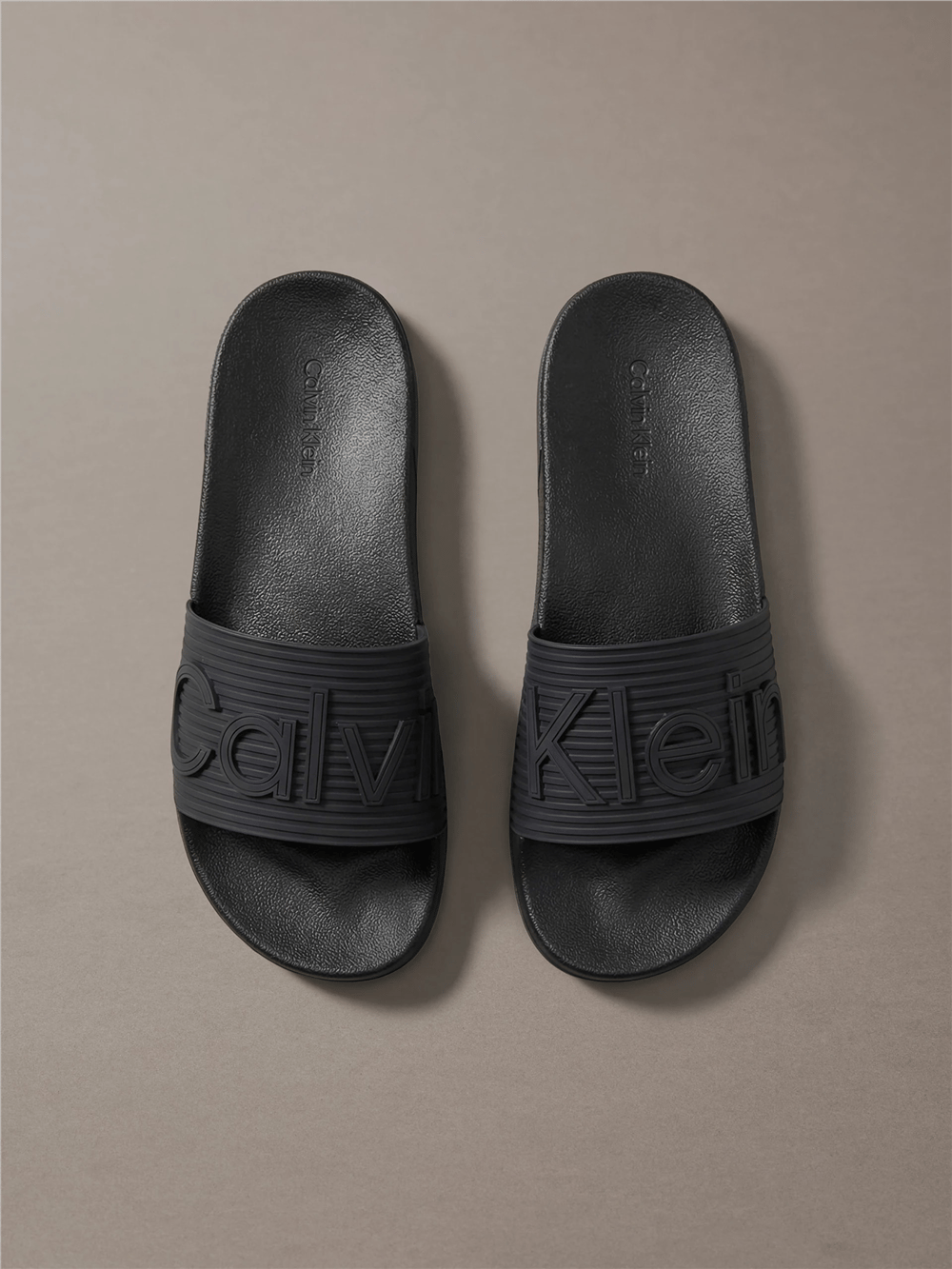 Calvin Klein Ess Slide Texture Erkek Terlik Siyah
