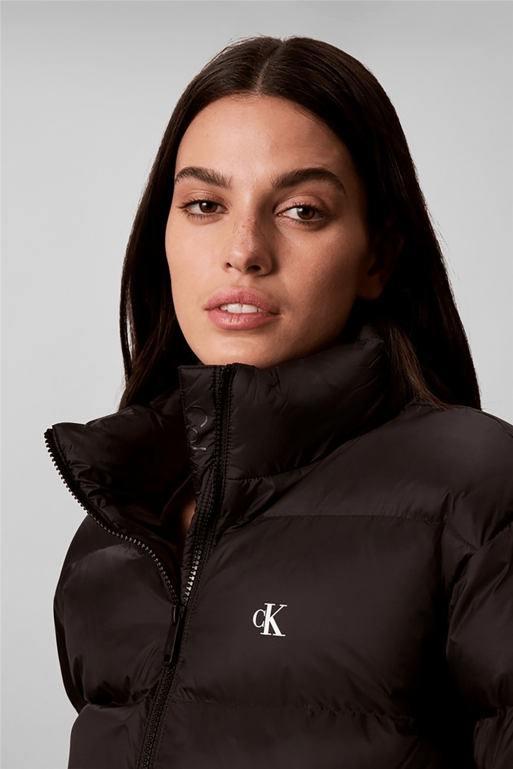Calvin Klein Essential Mw Crop Puffer Kadın Şişme Mont Siyah