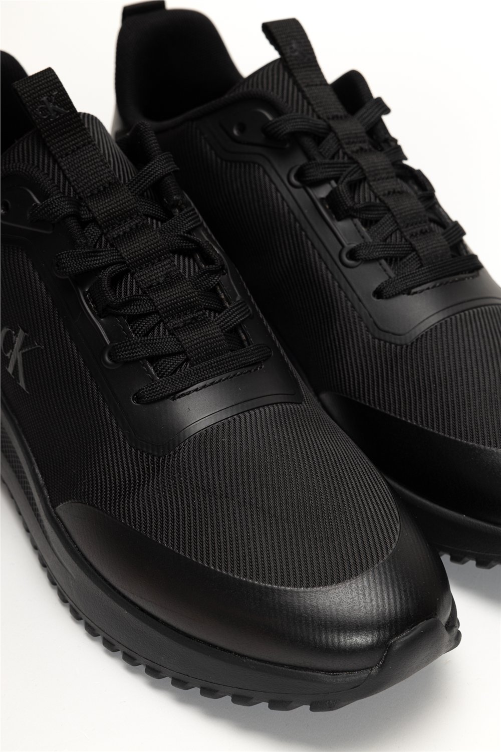 Calvin Klein Eva Runner Lace Up Mat Mix Erkek Sneaker Siyah
