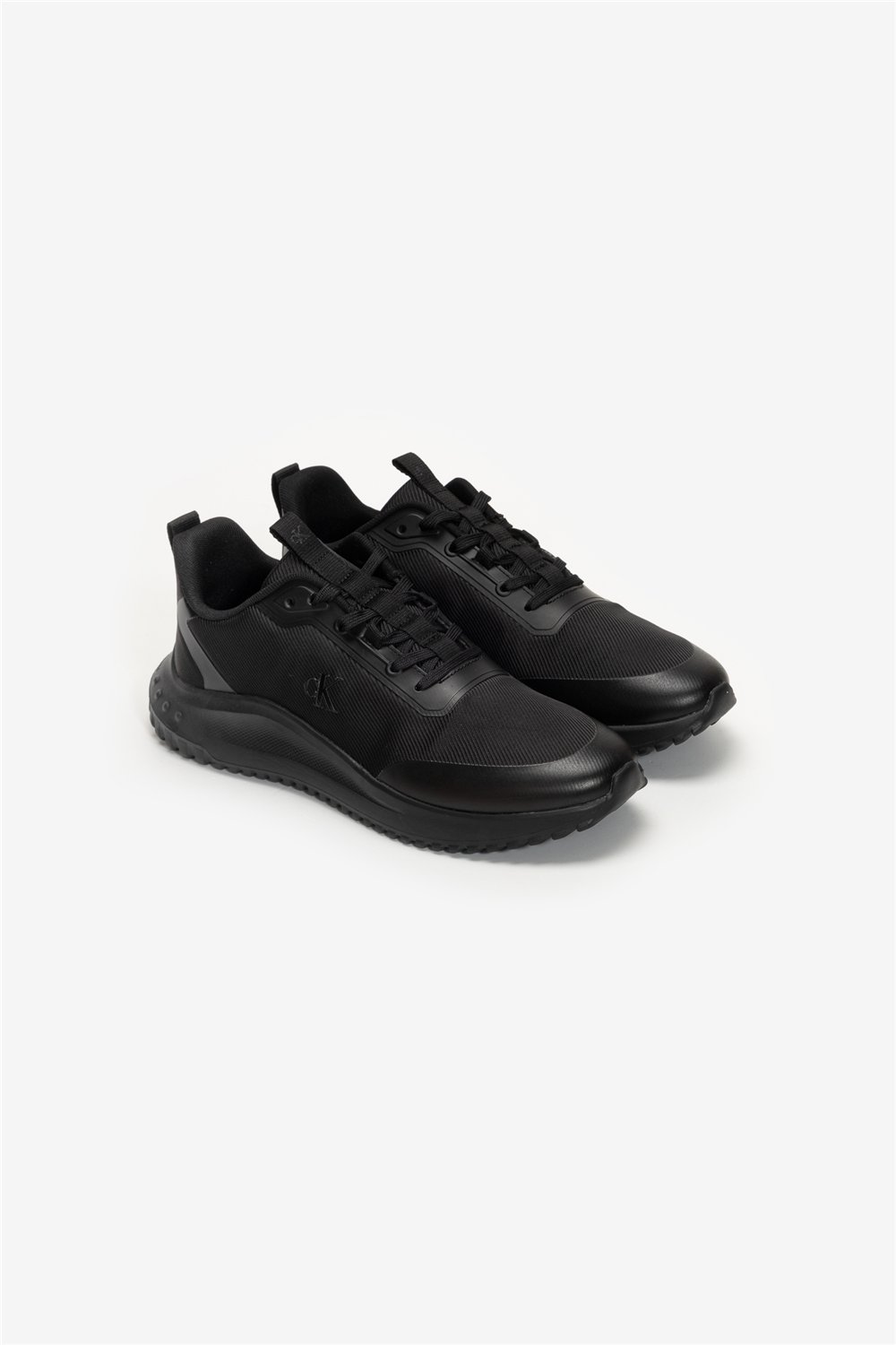 Calvin Klein Eva Runner Lace Up Mat Mix Erkek Sneaker Siyah