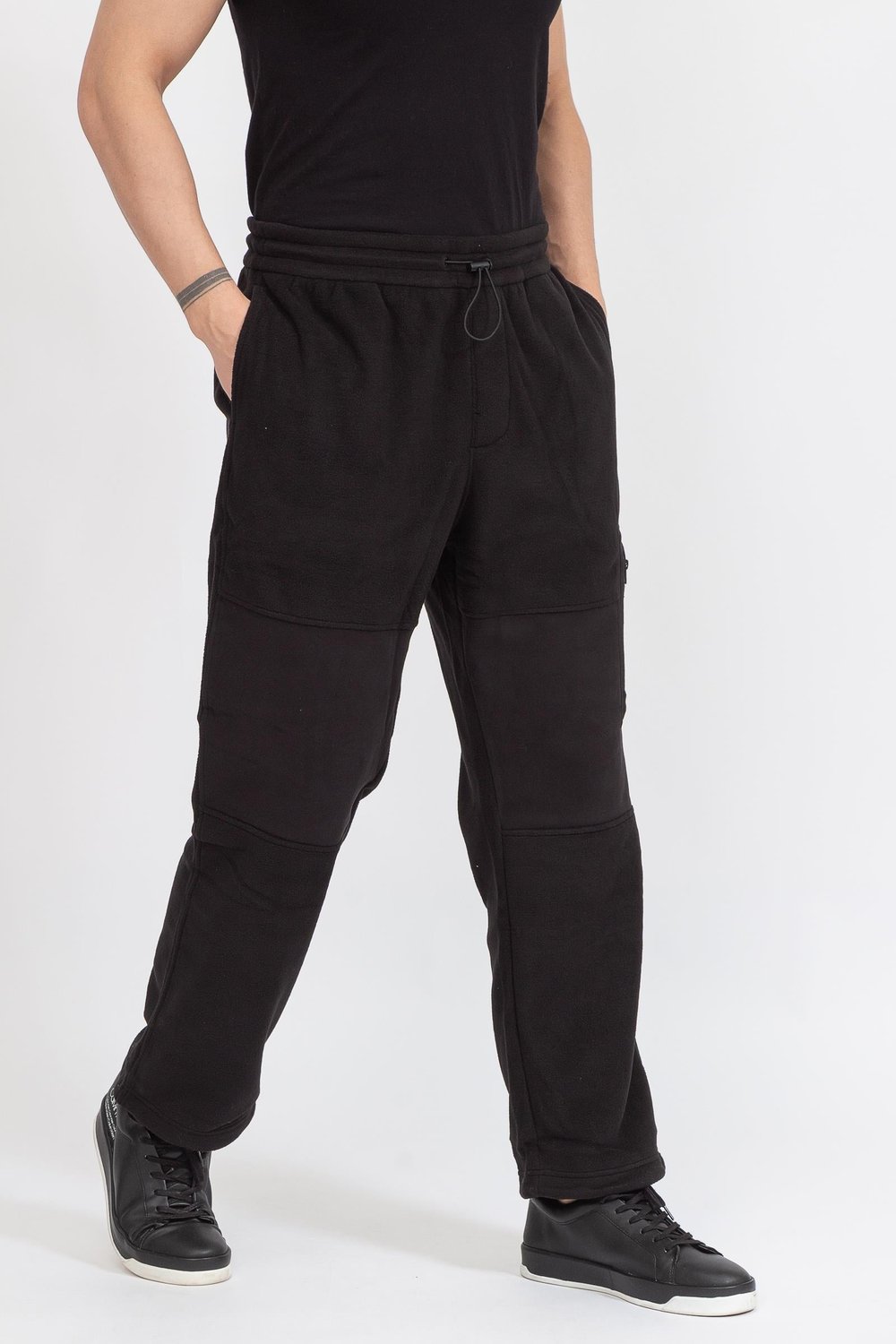 Calvin Klein Fleece Blocking Cargo Hwk Pant Erkek Eşofman Altı Siyah